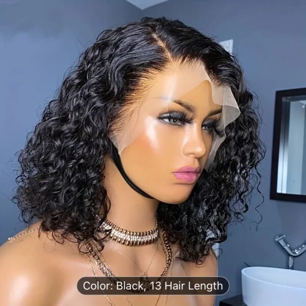 200% Density Deep Wavy Curly Short Wig - Image 6