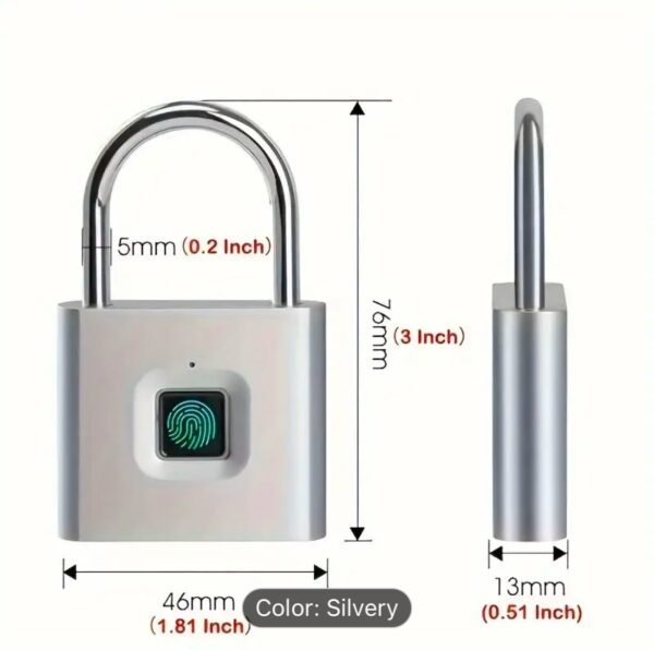 1pc Smart Fingerprint Padlock