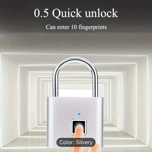 1pc Smart Fingerprint Padlock - Image 2